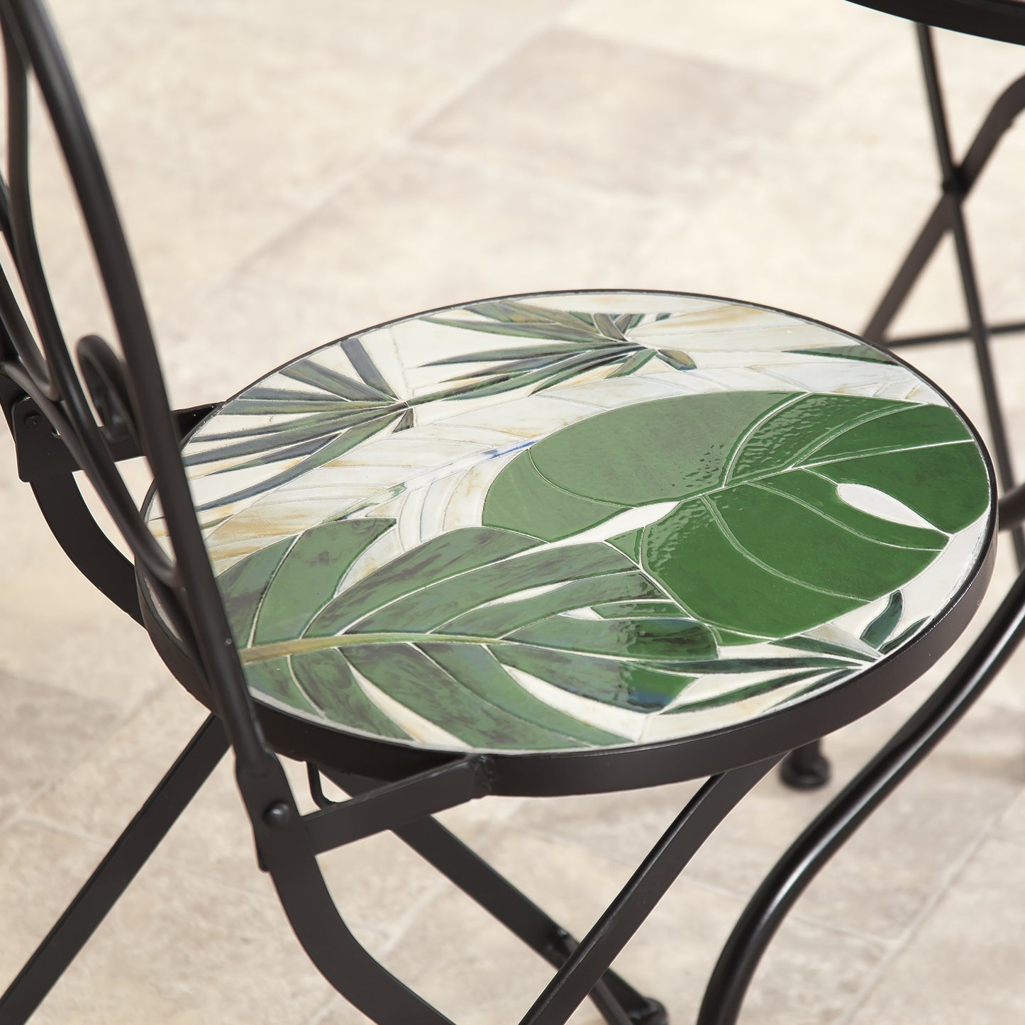 Leaf Pattern 60cm Mosaic Bistro Collection