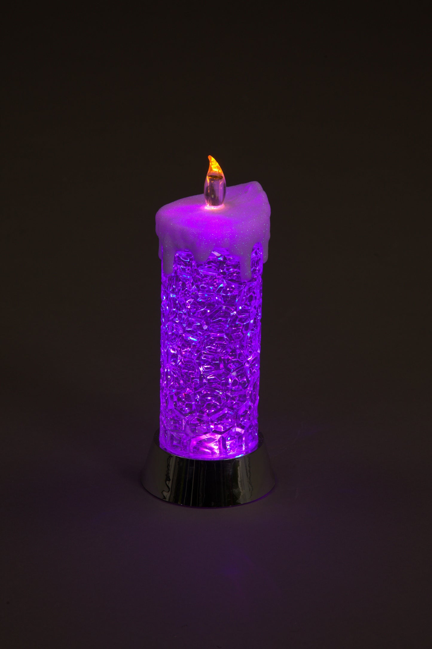 Enchanting LED Glitter Water Candle | Colour-Changing & Warm White (26cm)