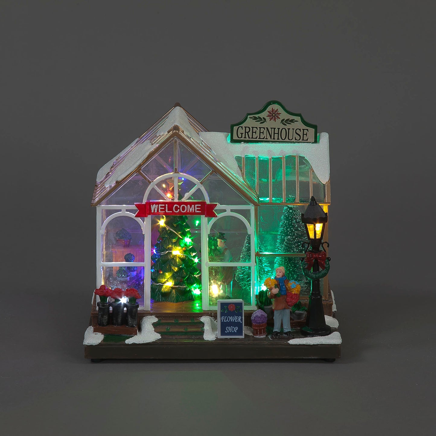Unique Musical Christmas Greenhouse with Gentle 'Jingle Bells' (20cm)