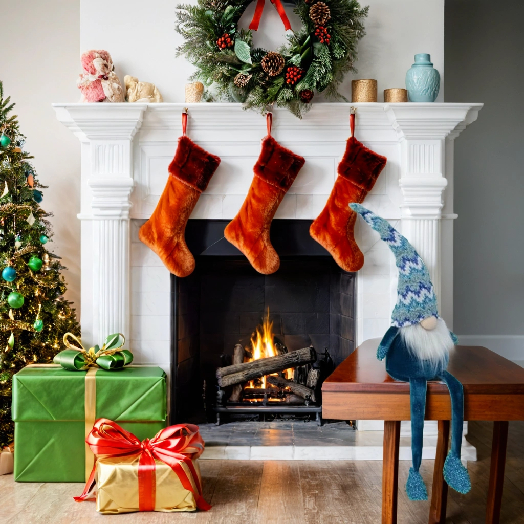 Blue Sitting Gonk Shelf Sitter with Glowing Nose (60cm)