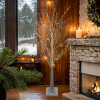 1.2m White Outdoor Micro Dot Twinkling Christmas Tree