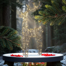 1.1m (3.6ft) LED Rattan Reindeer with Twinkling Lights | Outdoor Christmas Decoration