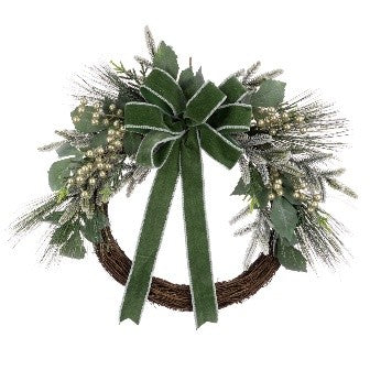 Semi Wreath W/Bow 60cm