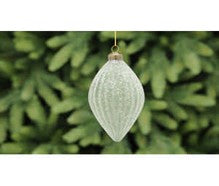 12cm frosted sage green segment glass olive