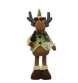 40cm standing plush reindeer with christmas tree