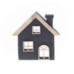 12cm black wooden house