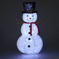 120cm Foldable Light-Up Snowman with 100 White LEDs | Pop-Up Christmas Decoration