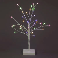 40cm White Micro Light Tree | Battery Operated / Warm White & Multi-Colour Switch