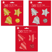 Foil Gift Tags pack of 36