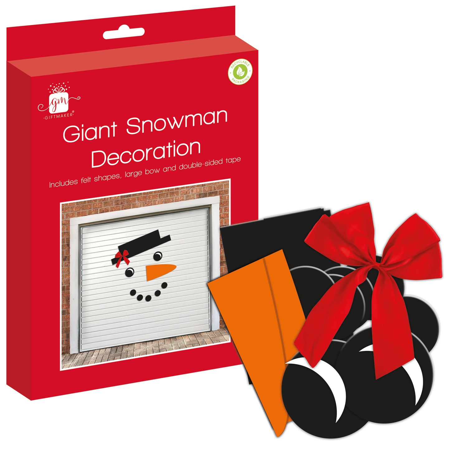 Garage Door Snowman Decoration