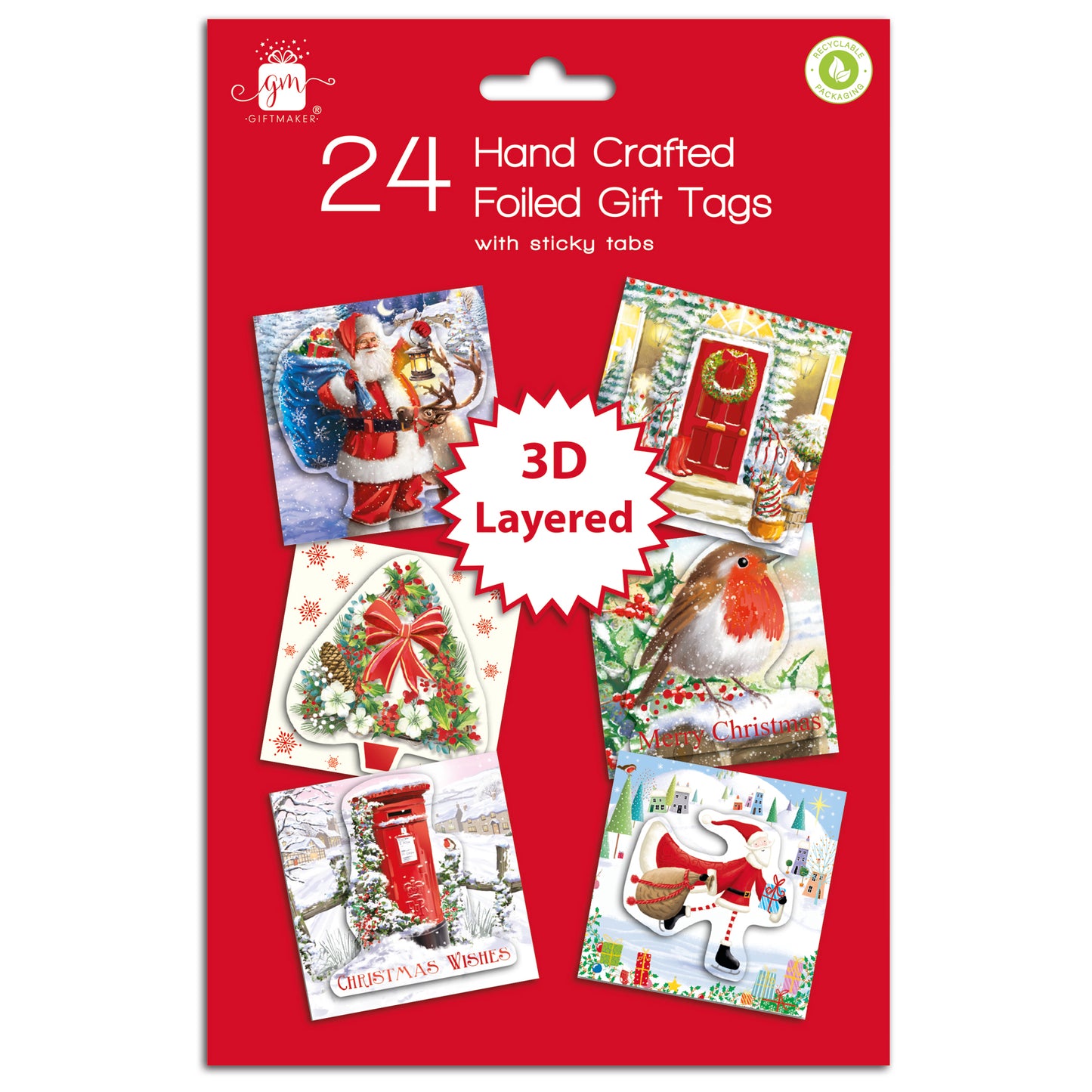 24 Hand Crafted Traditional Gift Tags