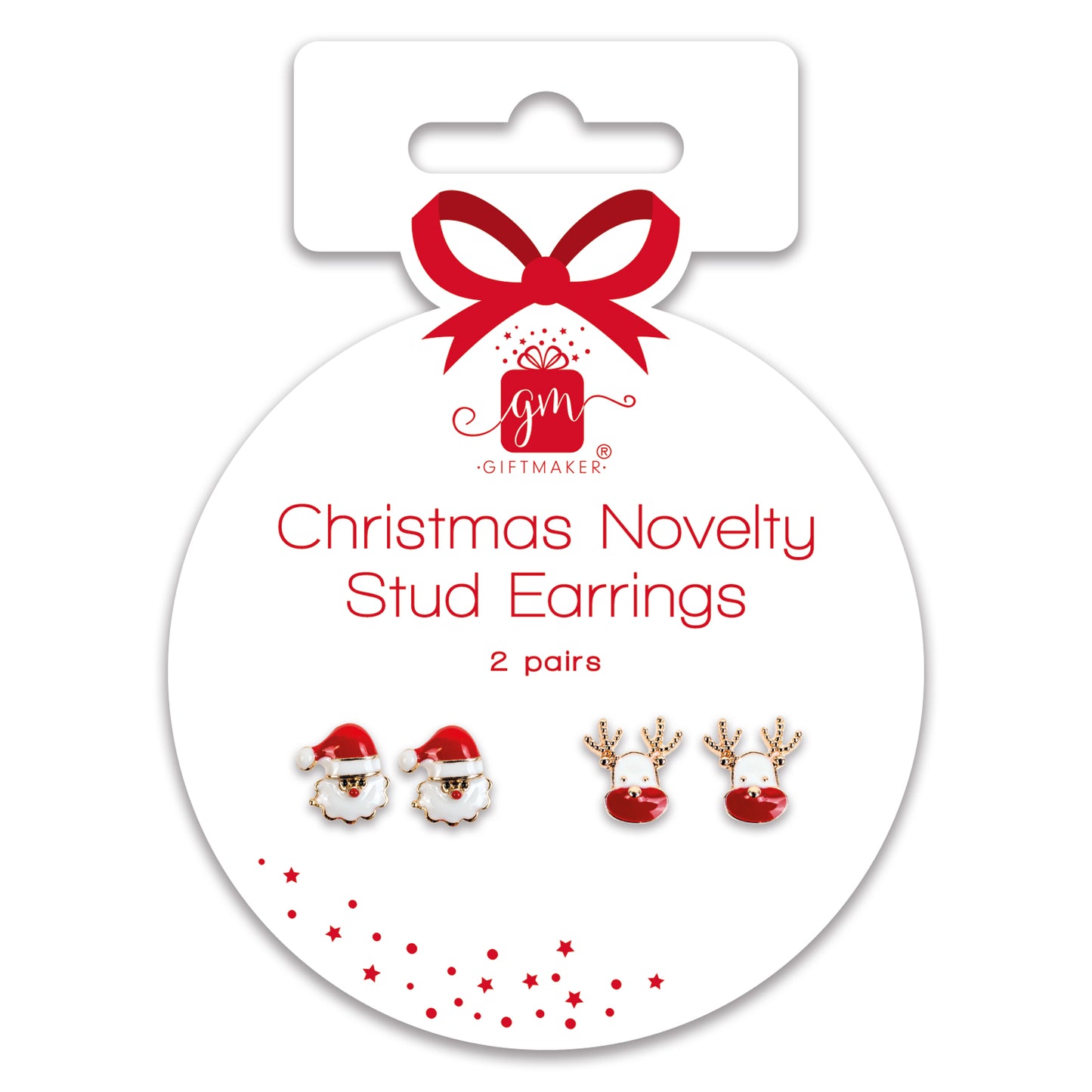 2 pairs of Festive Stud Earrings