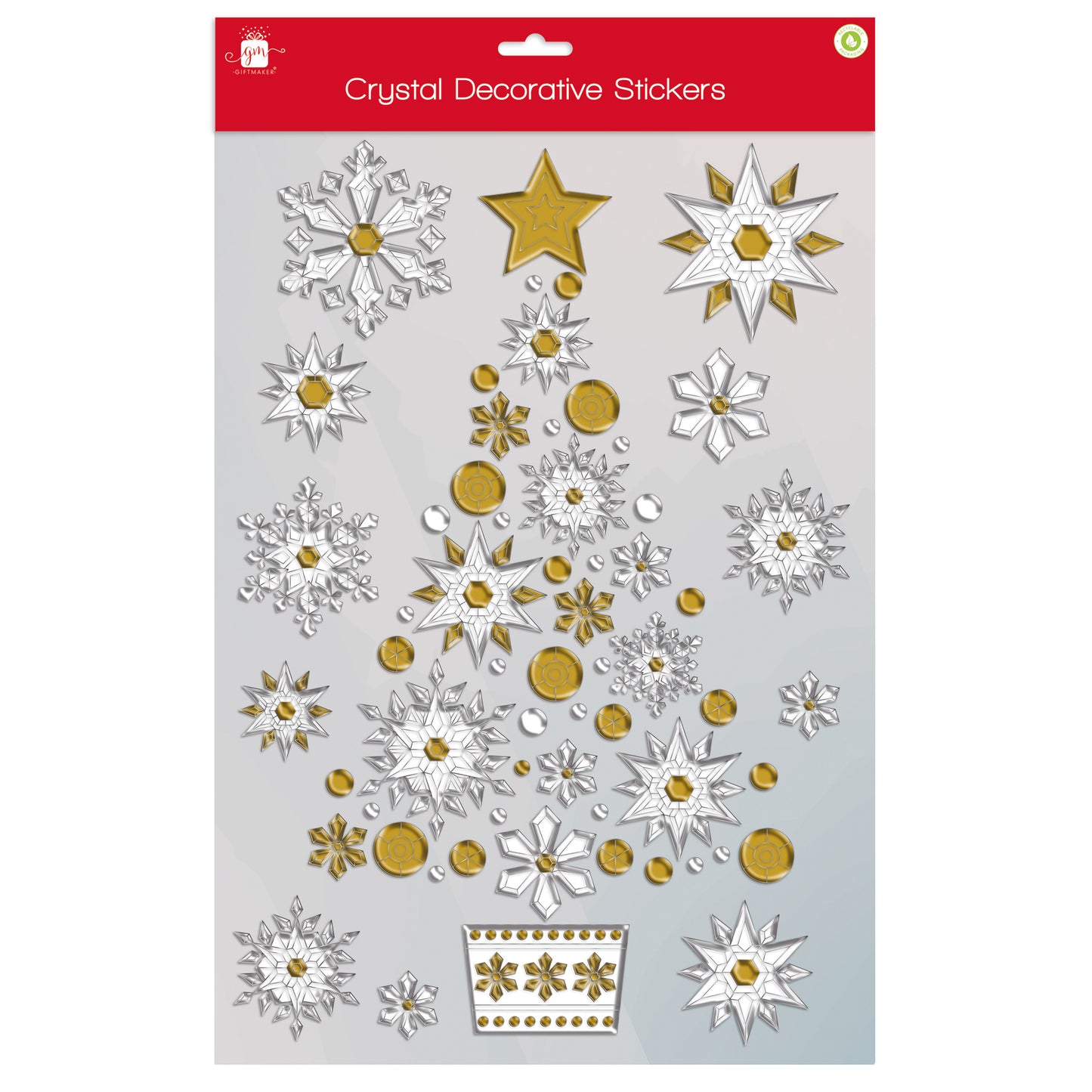 Gold/Silver Tree Crystal Sticker Decoration