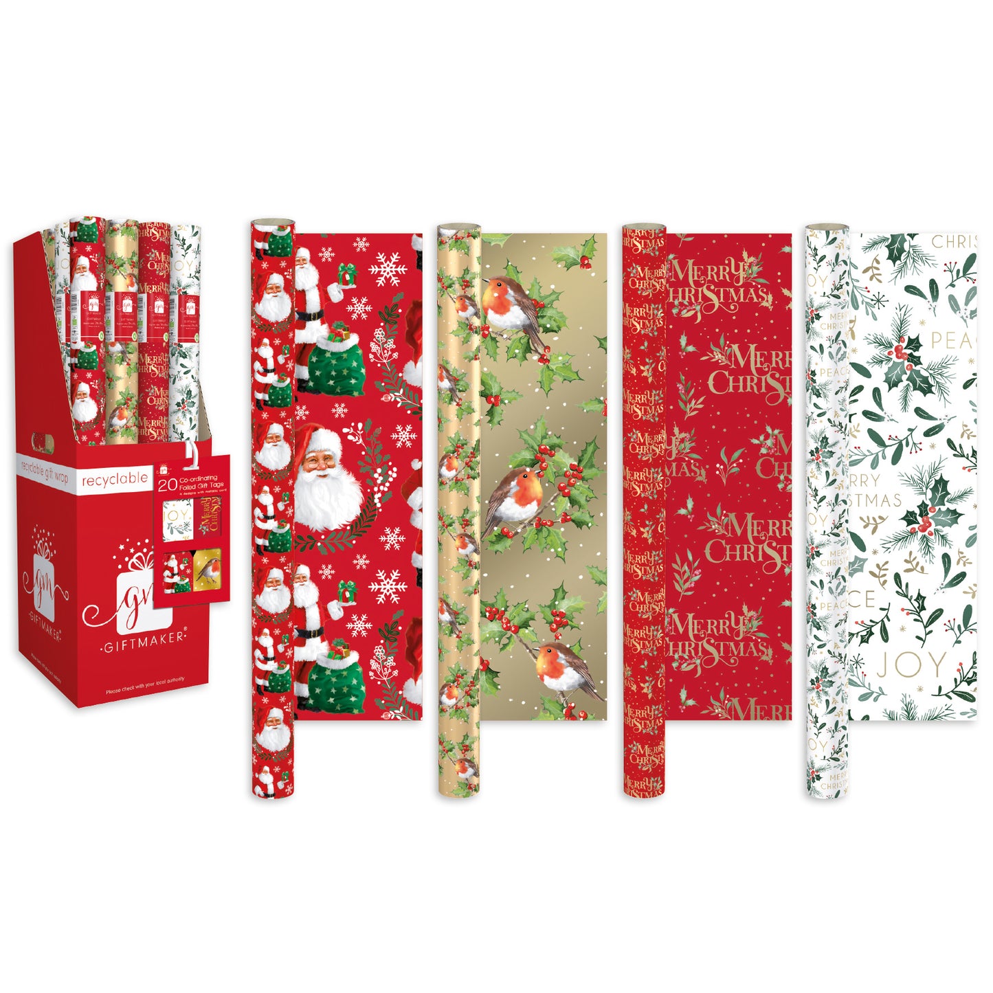 Traditional Wrapping Paper 7mX69cm - 4 Design Options