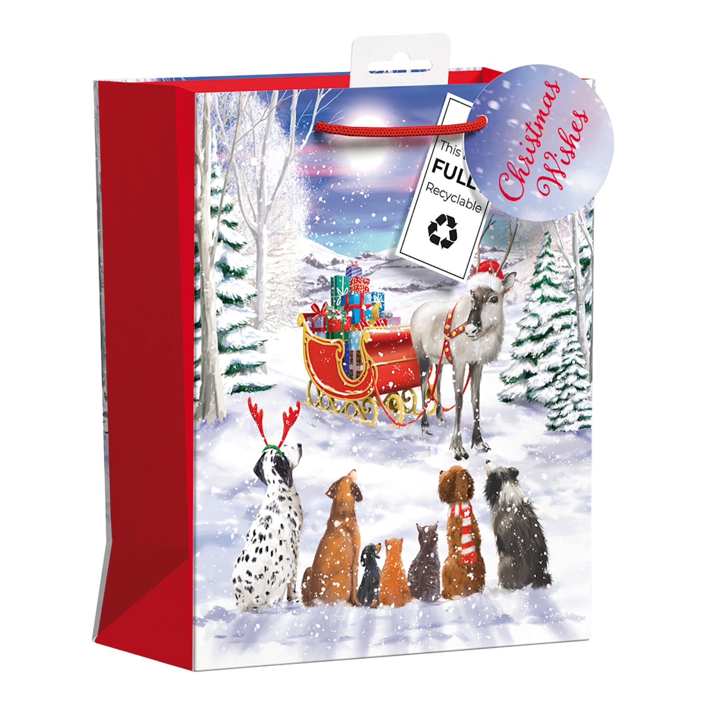 Christmas Pets Medium Gift Bag