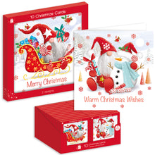 Pack of 10 Gonk Christmas Cards - Includes 2 Designs