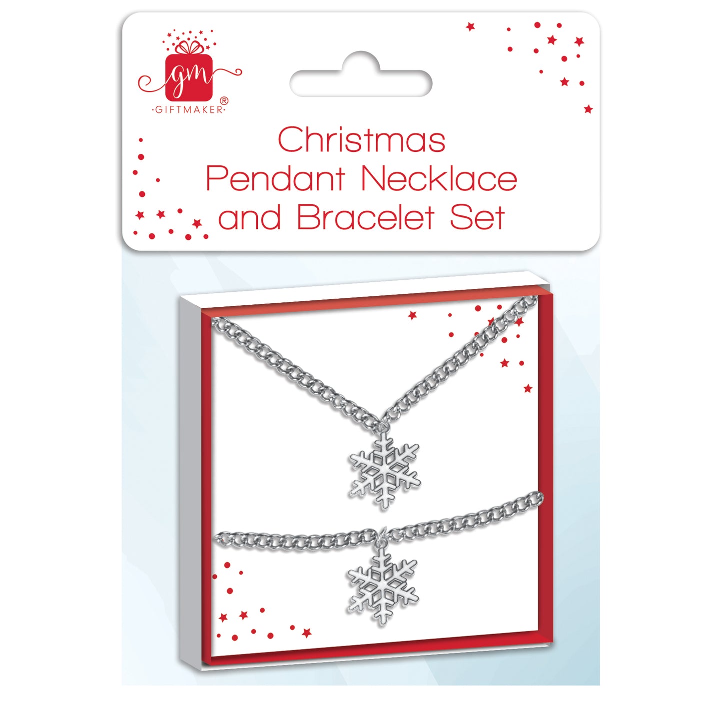 Christmas Pendent Necklace & Bracelet Set