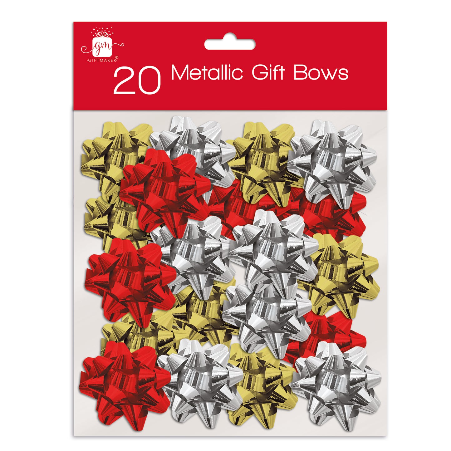 Pack of 20 Metallic Gift Bows