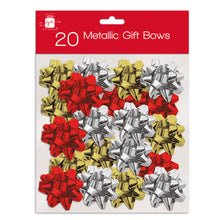 Pack of 20 Metallic Gift Bows