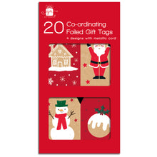 20 Festive Gift Tags - Kraft