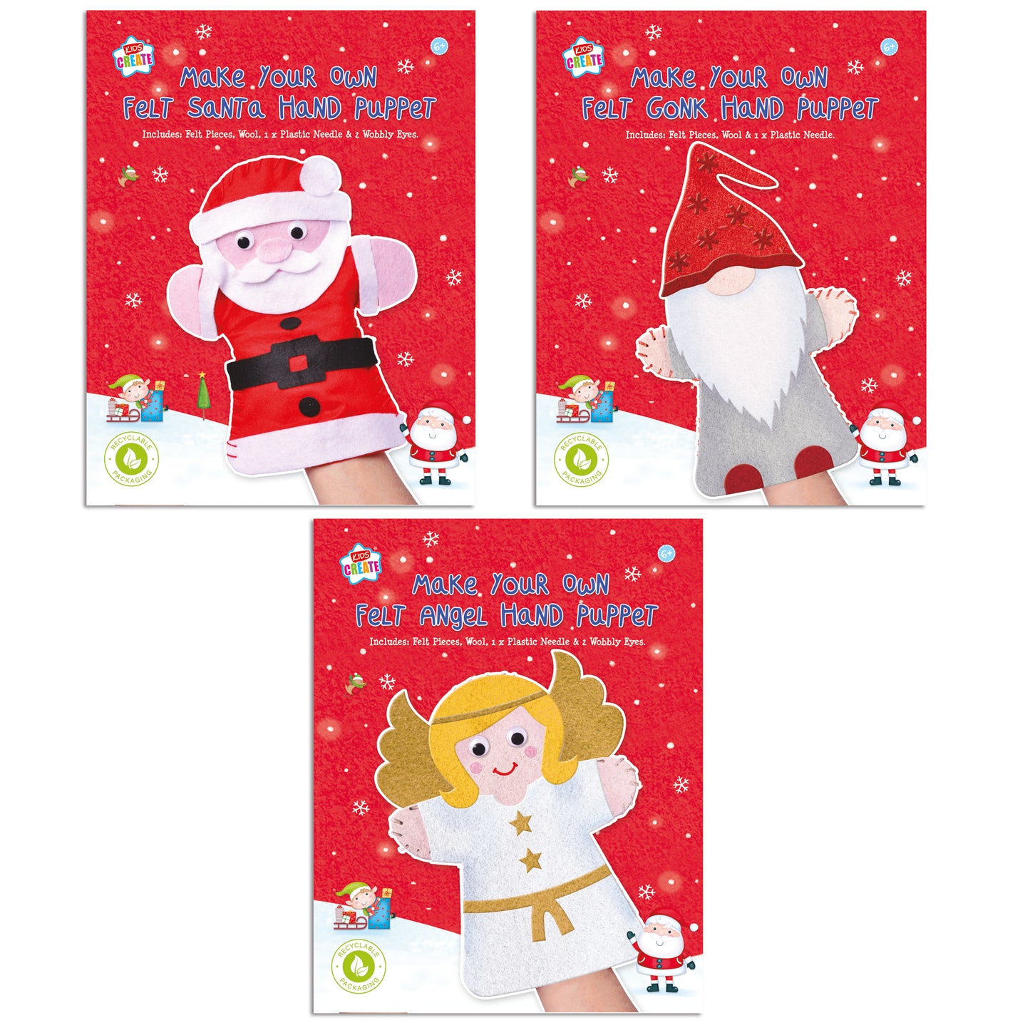 Make Your Own Christmas Hand Puppets