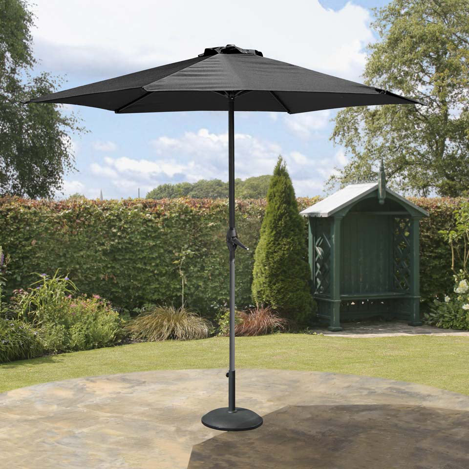 Havana 2.7m Crank Parasol Black