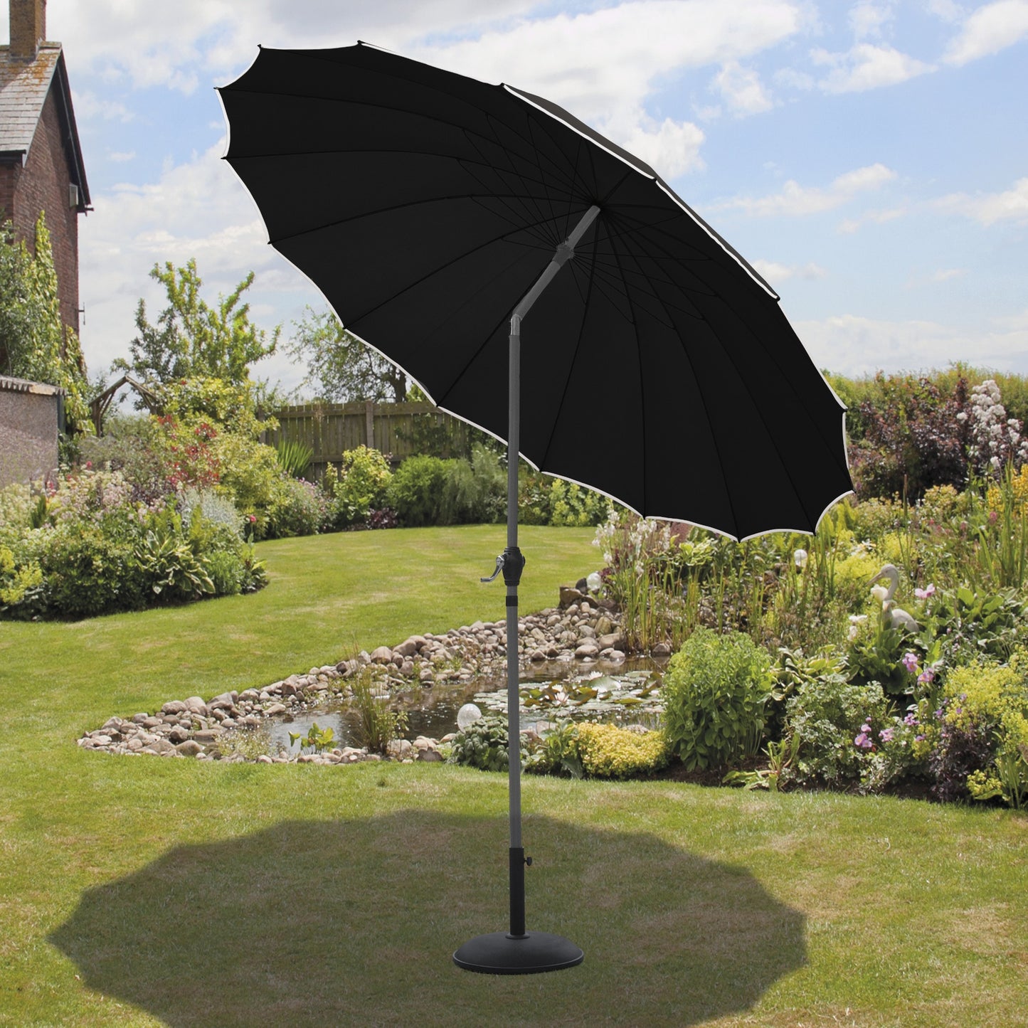 Shanghai 2.7m Garden Black Oriental Outdoor Parasol