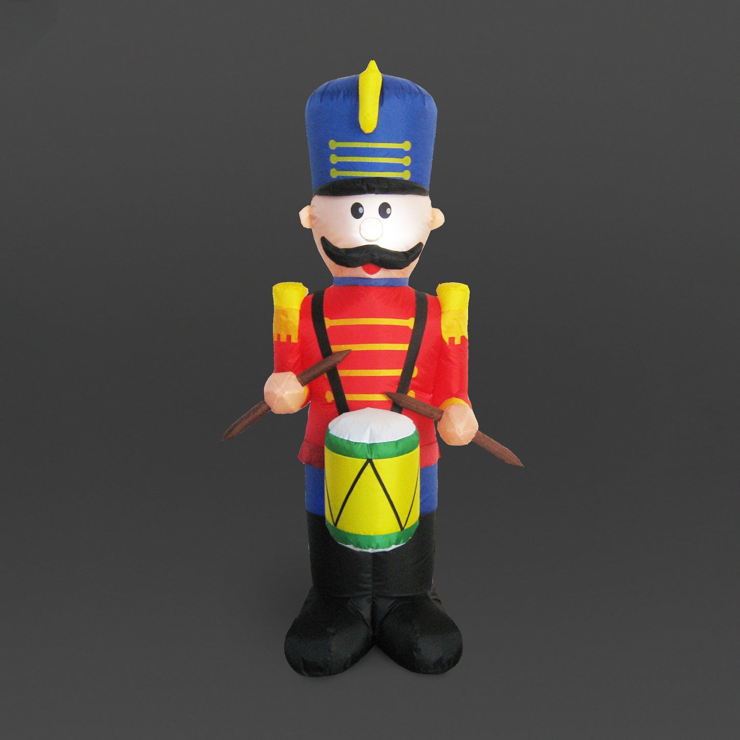 2.4m Inflatable Drumming Nutcracker Outdoor Christmas Decoration