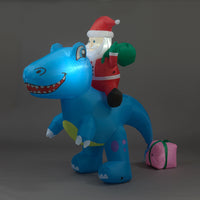 1.8m Inflatable Santa Riding Dinosaur Christmas Decoration