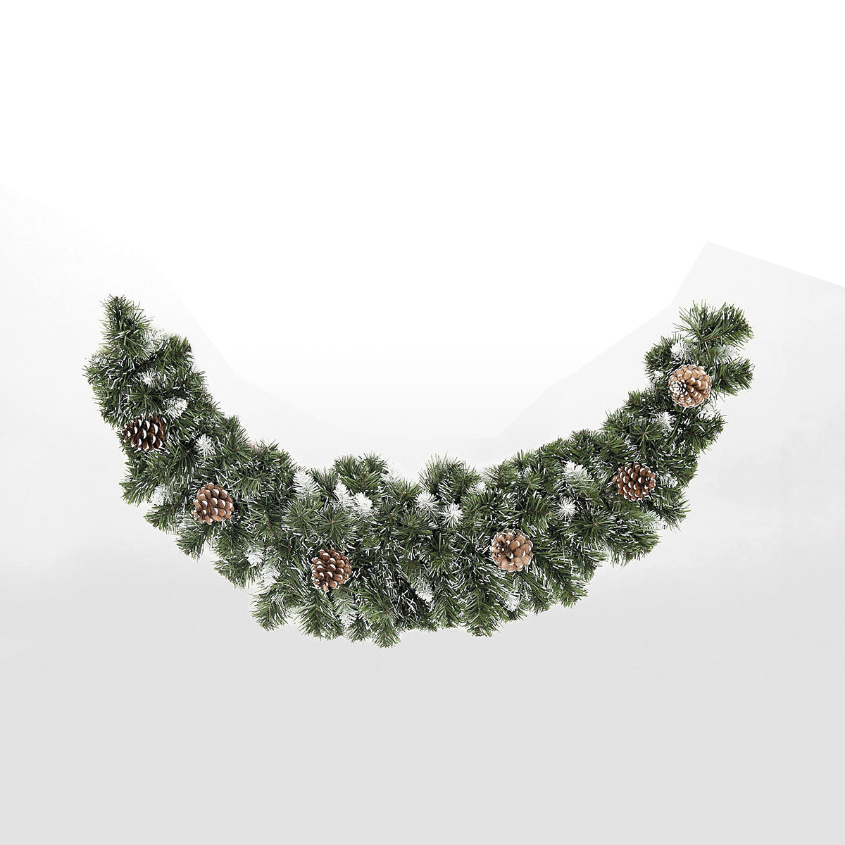 90cm Snow King Fir Christmas Swag with Pinecones