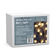 9.9m C6 LED Christmas Lights | 100 Warm White Berry Bulbs