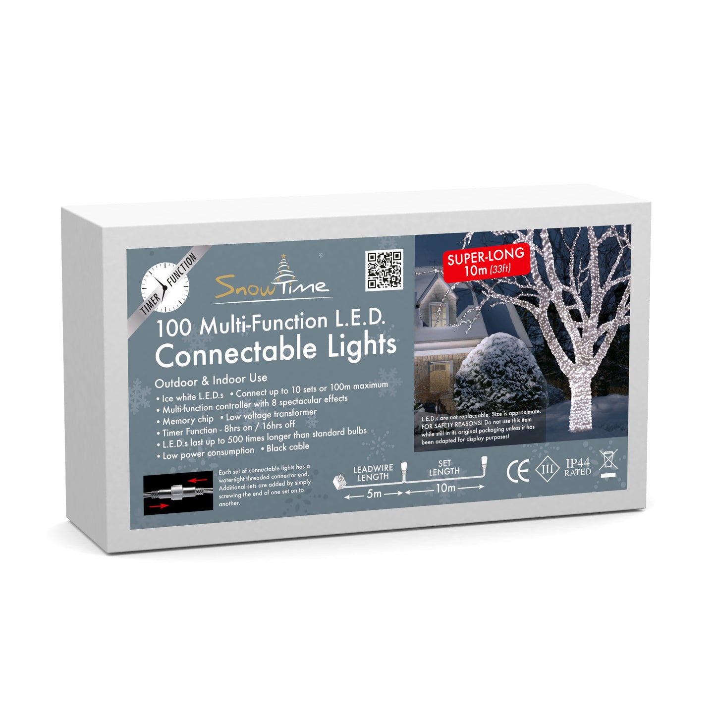 100 Multi-Coloured Multi-Function LED Lights