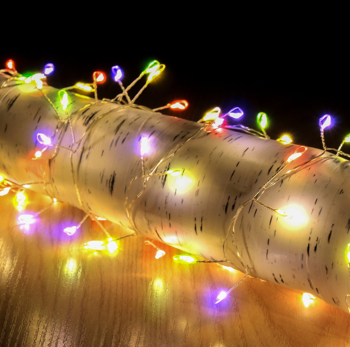 200 Multi-Colour LED Copper Wire Cluster Lights - 4m