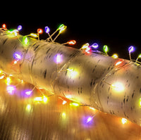 200 Multi-Colour LED Copper Wire Cluster Lights - 4m