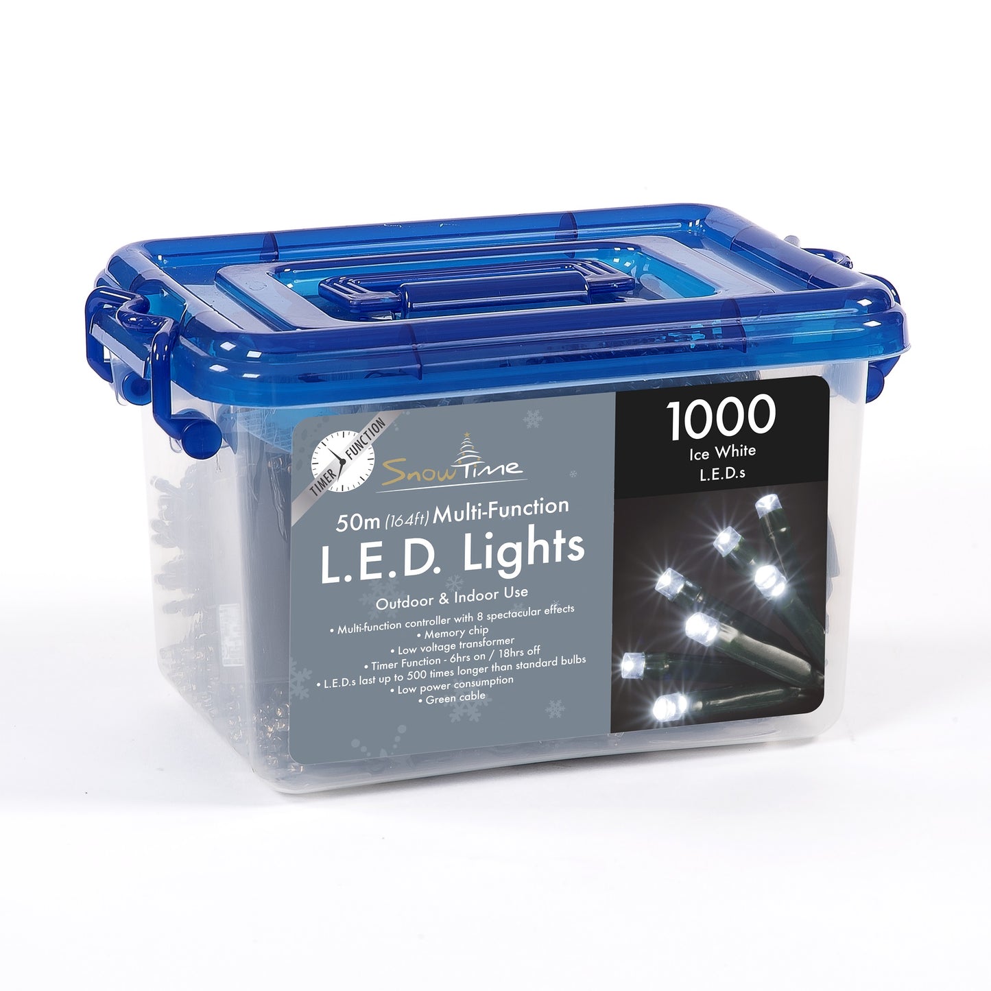 1000 Ice White LED Multi-function Lights With Timer