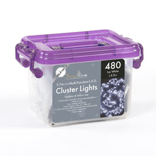 480 Ice White LED Cluster Christmas Tree Lights With Timer