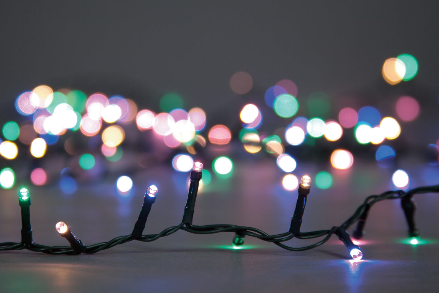 1500 Pastel LED Compact Lights w/Timer Christmas Lights