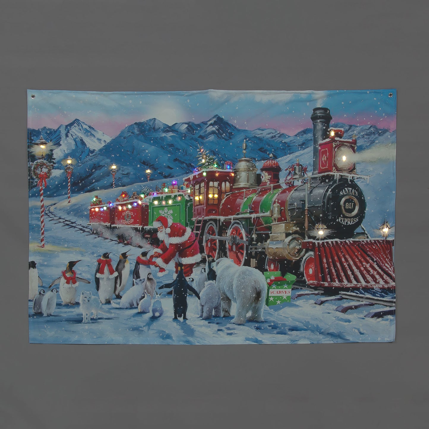 LED Santa Tapestry (145x100cm)