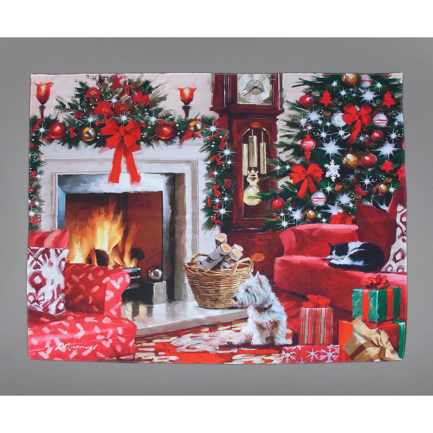 180x210cm Garage Door Cover Interior Remote Christmas Decoration