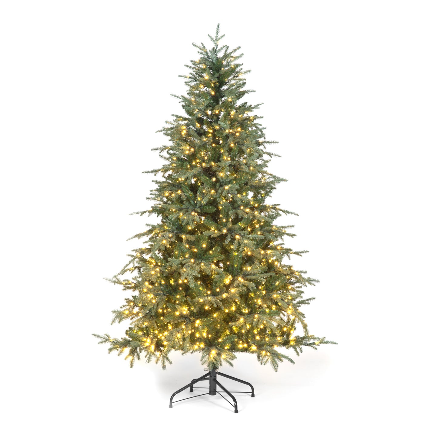 7ft Pre-Lit Viscount Spruce Pre-Lit PE Mix Artificial Christmas Tree (210cm)