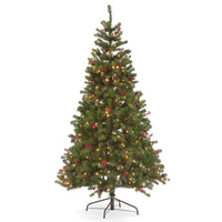 Pre-Lit Pine Creek Green Tree 7ft