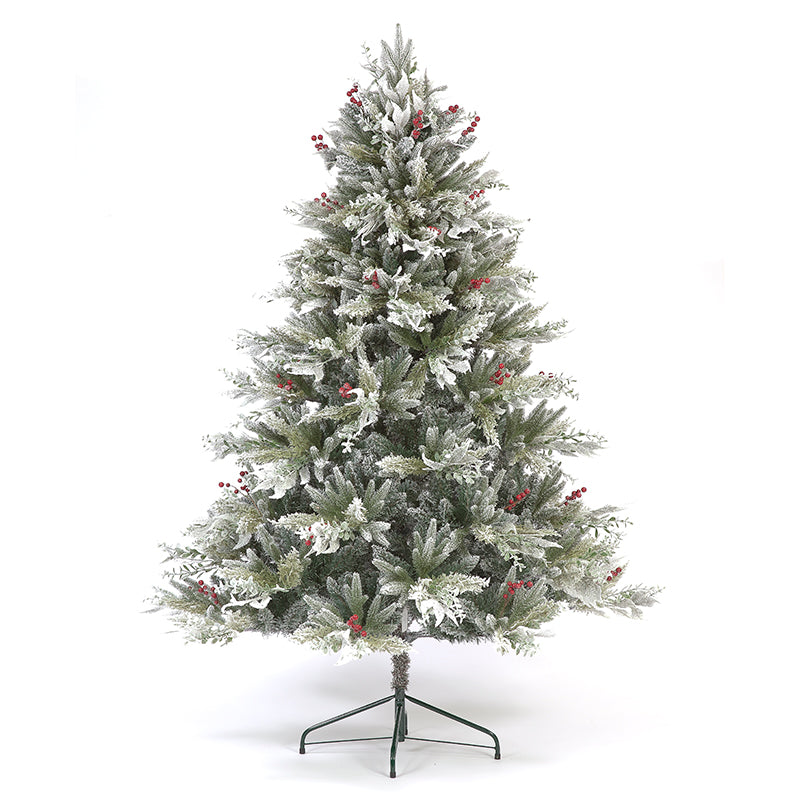 6.5ft Diara Snow & Berries Pre-Decorated Christmas Tree (200cm)