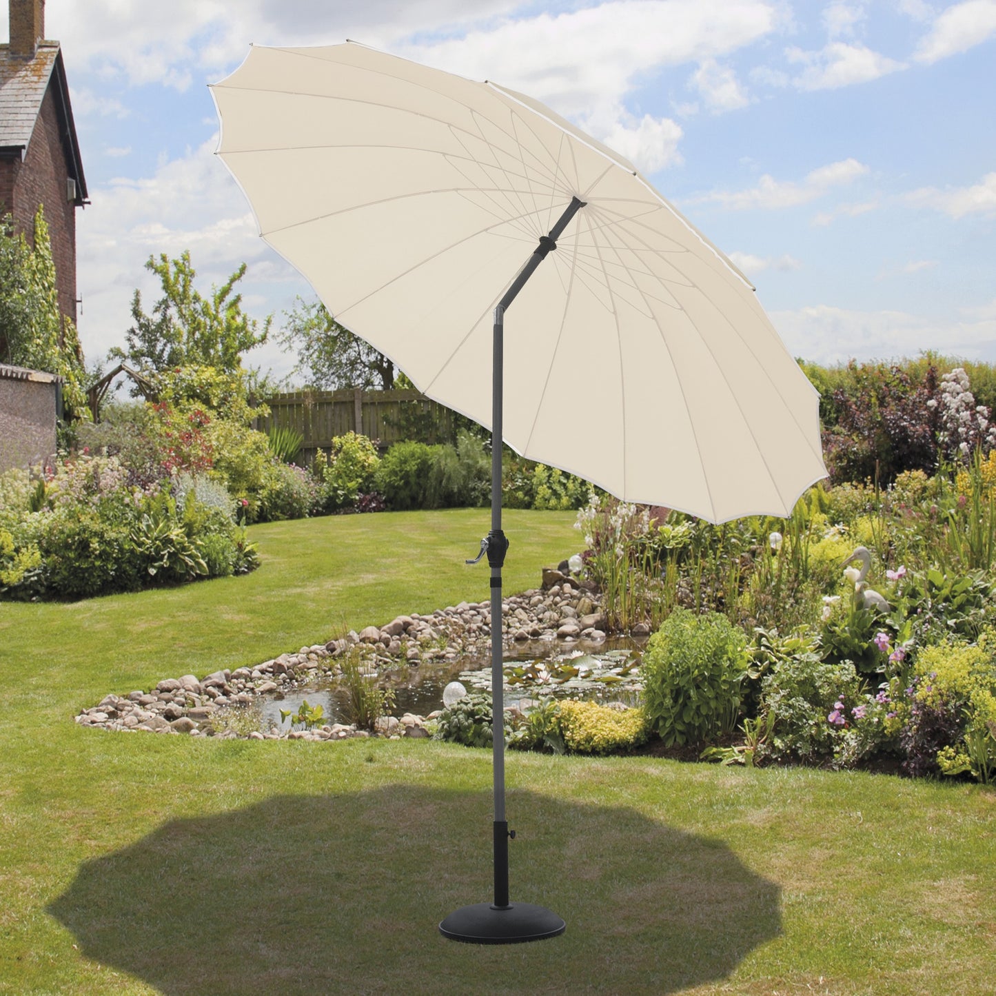 Shanghai 2.7m Ecru Oriental Parasol