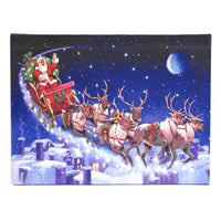 Fibre Optic Santa's Sleigh Canvas by Richard Macneil 40cm x 30cm