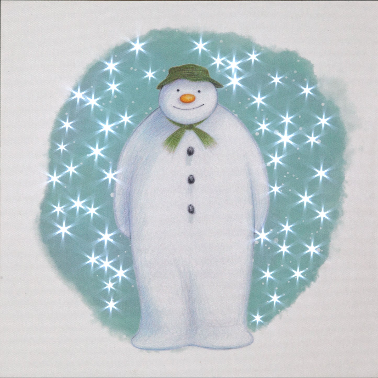 Fibre Optic Canvas The Snowman 30cm x 30cm