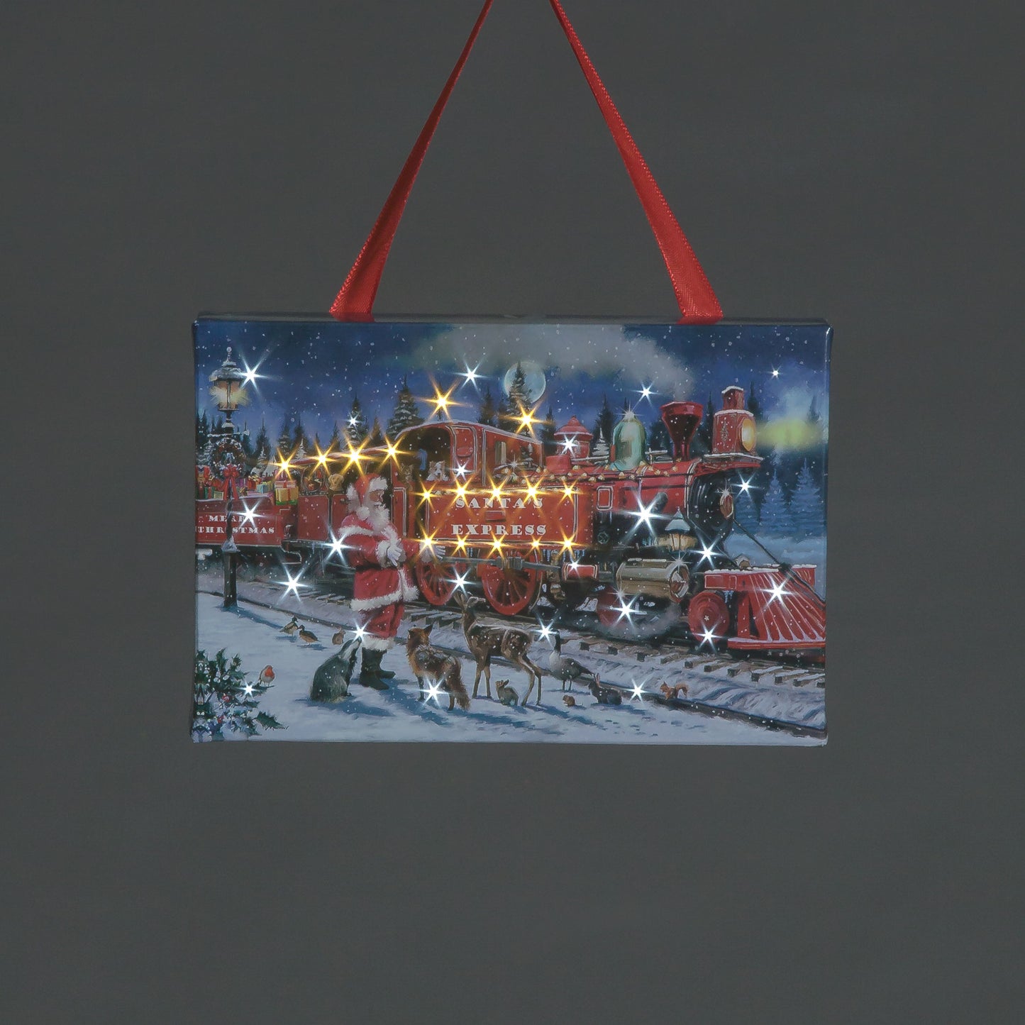 15x10cm Christmas Santa Express Canvas