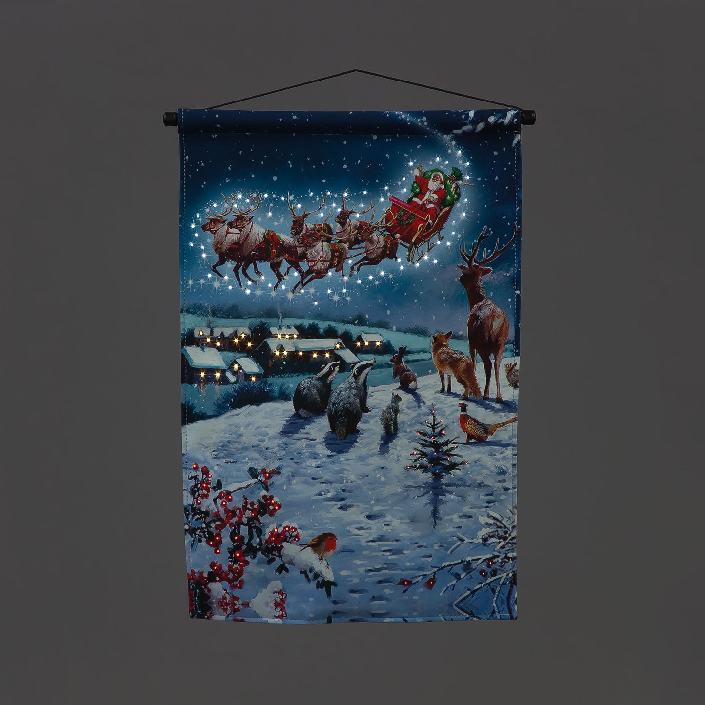 Battery Operated Fibre Optic Magical Christmas Tapestry