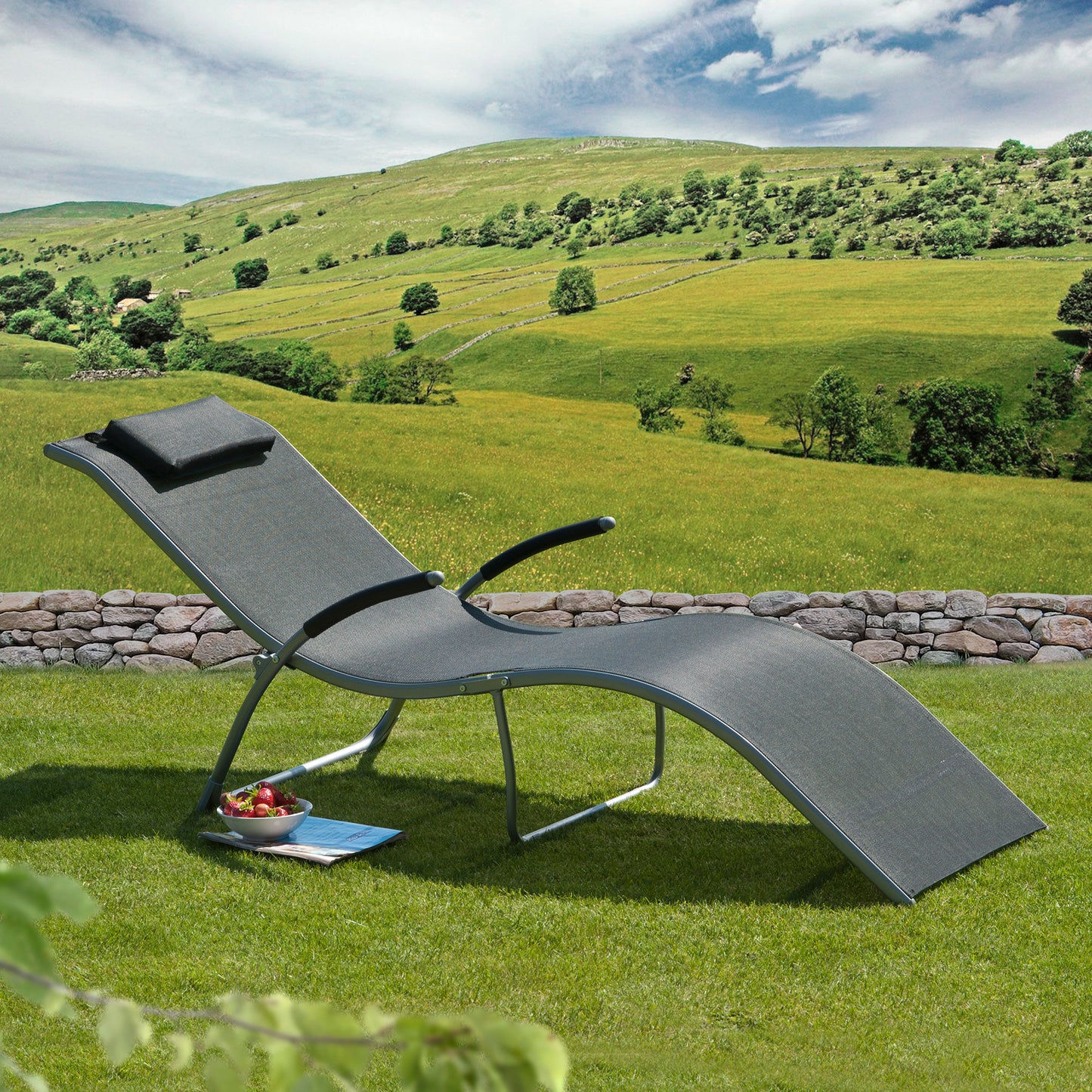 Monte Carlo Black Sunlounger