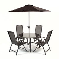 Havana Charcoal 1.2m Reclining Set Aluminium