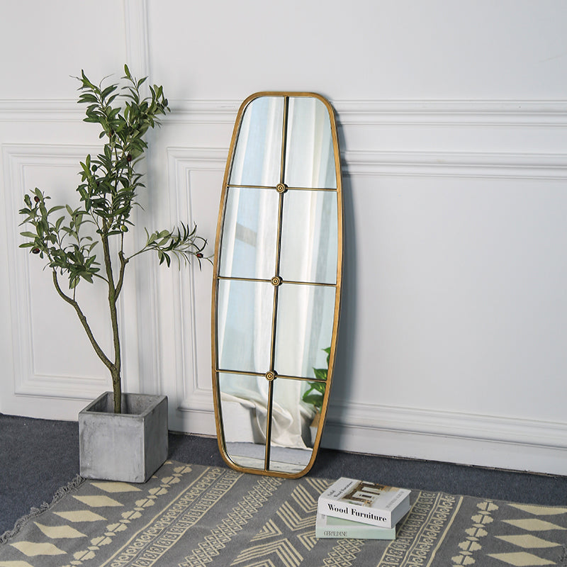 120cm Tall Oval Mirror With Rectangular Panels